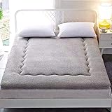 GYHZKA Japanische Futon-Matratze 90x200,4cm Dicker Faltbare Tatami Boden-Matratze,Lammsamt Studentenwohnheim Falt-matratze,Folding Single Double Camping-Matratze,Grey-60x120cm(24x47inch)
