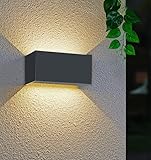 Rebmann LED Farbe RAL7016 Dimmbar Up&Down 2700k verstellbare Außenwandleuchte IP66 wasserfest unsere Lampen sind dicht Fassadenbeleuchtung Metallgehäuse Innenbeleuchtung Wandleuchte