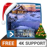 kostenloser virtueller Schneefall HD - genießen Sie die wunderschöne Landschaft auf Ihrem HDR 4K-Fernseher, 8K-Fernseher und Feuergeräten als Hintergrundbild, Dekoration für die Weihnachtsferien, Them