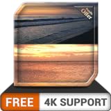 Seashore Sunset HD FREE - Entspannen Sie sich mit friedlichen Wellen auf Ihrem HDR 8K 4K-Fernseher und feuern Sie Geräte als Hintergrundbild und Thema für Mediation und Frieden ab