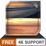 Seashore Sunset HD FREE - Entspannen Sie sich mit friedlichen Wellen auf Ihrem HDR 8K 4K-Fernseher und feuern Sie Geräte als Hintergrundbild und Thema für Mediation und Frieden ab