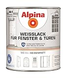 Alpina Weißlack für Fenster & Türen 2 Liter seidenmatt